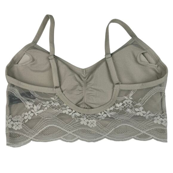 NWOT Tahari Taupe Adjustable Straps Padded Removable Cup Inserts Lace Bralette-S - Picture 2 of 3